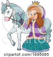 Winter Princess And Horse