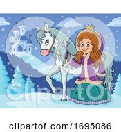 Poster, Art Print Of Winter Princess And Horse