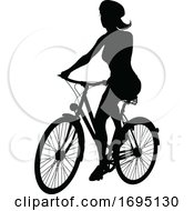 Bike And Bicyclist Silhouette