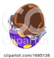 Easter Egg Chocolate Broken Open by AtStockIllustration