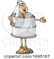 Cartoon Man Wearing A Crude Oil Suit by djart