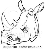 Poster, Art Print Of Rhino Mascot
