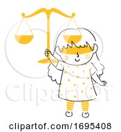 Poster, Art Print Of Kid Girl Justice Symbol Illustration
