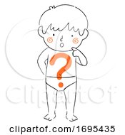 Kid Boy Question Mark Body Illustration