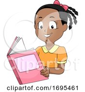 Poster, Art Print Of Kid Girl African Book Illustration