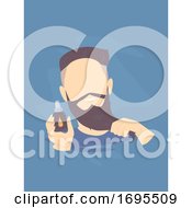 Man Beard Oil Illustration