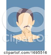 Poster, Art Print Of Man Mustache Illustration
