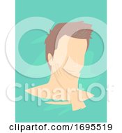 Poster, Art Print Of Man Good Skin Care Illustration