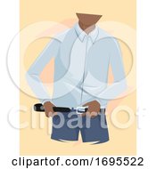 Poster, Art Print Of Man Wearing Belt Illustration