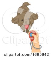 Dog Hand Clicker Training Illustration