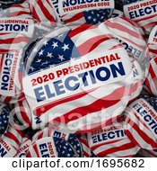 2020 Presidential Election Buttons by stockillustrations