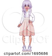 Poster, Art Print Of Teen Girl In A Skirt
