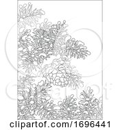 Poster, Art Print Of Pinecone On A Branch In The Snow