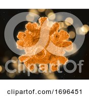 Poster, Art Print Of 3d Abstract Virus Cell On A Bokeh Lights Background