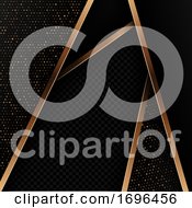 Poster, Art Print Of Abstract Background With Black And Gold Design