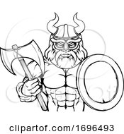 Poster, Art Print Of Viking Warrior Mascot