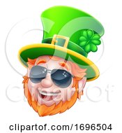 Poster, Art Print Of Cool Sunglasses Leprechaun St Patricks Day Cartoon