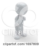 3D Morph Man Clutching Body In Pain