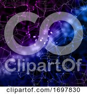 Poster, Art Print Of 3d Plexus Background With Connecting Lines And Dots