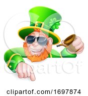 Poster, Art Print Of Leprechaun St Patricks Day Cartoon Cool Sunglasses