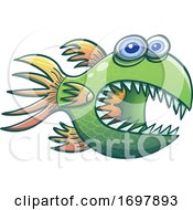 Poster, Art Print Of Cartoon Spiny Fish