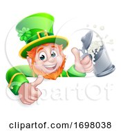 Poster, Art Print Of Leprechaun St Patricks Day Cartoon Drink Sign