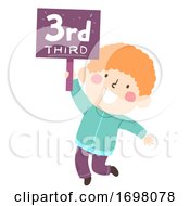 Poster, Art Print Of Kid Boy Third Sign Illustration