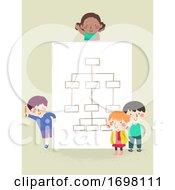 Poster, Art Print Of Kids Paper Blank Organization Chart Illustration