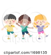 Kids Shake Your Left Foot Illustration