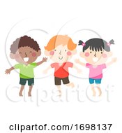 Poster, Art Print Of Kids Stand On Your Toes Illustration