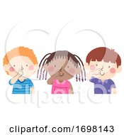 Poster, Art Print Of Kids Touch Your Nose Illustration