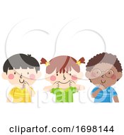 Poster, Art Print Of Kids Touch Your Mouth Illustration