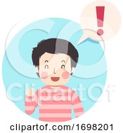 Poster, Art Print Of Teen Guy Important Exclamation Point Illustration