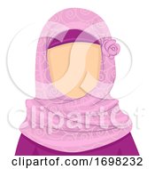Poster, Art Print Of Woman Muslim Blank Face Illustration