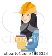 Poster, Art Print Of Teen Girl Engineering Qatar Student Illustration