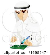 Poster, Art Print Of Teen Guy Qatar Robotics Illustration