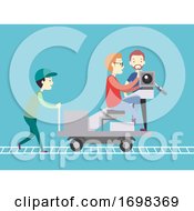 Poster, Art Print Of People Man Dolly Operator Illustration