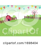 Poster, Art Print Of Party Farm Theme Buntings Background Illustration