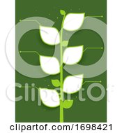 Poster, Art Print Of Plant Leaves Template Frame Illustration