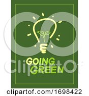 Poster, Art Print Of Going Green Light Bulb Illustration