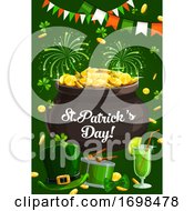 Poster, Art Print Of Ireland Patricks Day Fest Fireworks Shamrock