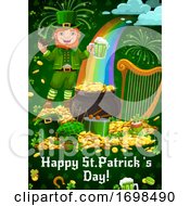 Poster, Art Print Of Saint Patricks Day Leprechaun Holiday Items
