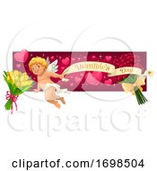 Poster, Art Print Of Cupid Valentines Day Banner