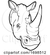 Poster, Art Print Of Tough Rhino Mascot