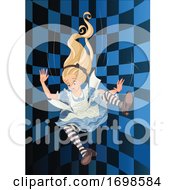 Poster, Art Print Of Alice Falling Down The Rabbit Hole