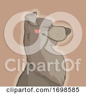 Poster, Art Print Of Profile Portrait Of A Dog