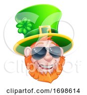 Poster, Art Print Of St Patricks Day Leprechaun Sunglasses Cartoon