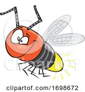 Poster, Art Print Of Cartoon Happy Firefly Bug