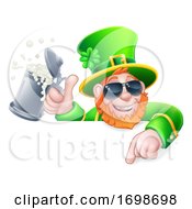 Poster, Art Print Of Leprechaun St Patricks Day Cool Cartoon Sign