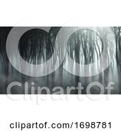 Poster, Art Print Of 3d Foggy Forest Landscape